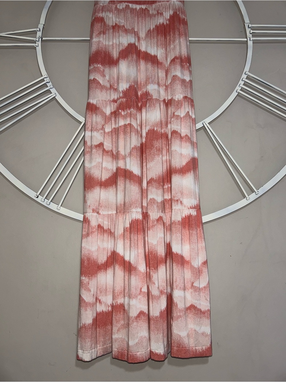Soma Weekend Pink White Tie-Dye Sleeveless Maxi Dress - Picture 2 of 10